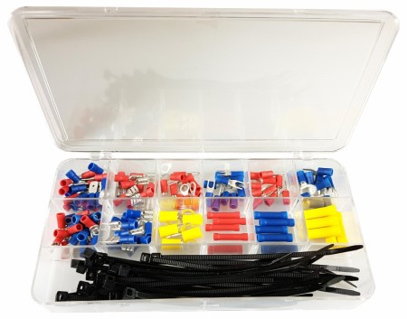 KABELSKOASSORTEMENT + KABELSTRIPS - 150 deler