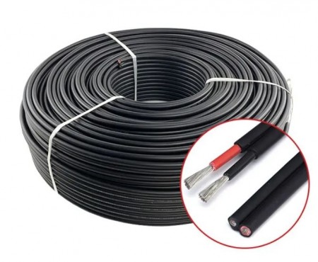 Kabel dobbeltisolert Svart 2x2,5 mm²